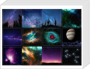 Creanoso Galaxy Stickers (20-Sheet) - Premium Quality Gift Ideas for Children, Teens, & Adults for All Occasions - Stocking Stuffers Party Favor & Giveaways