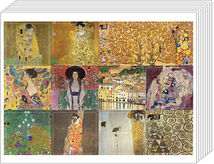 Creanoso Klimt Art Stickers (10-Sheet) â€“ Total 120 pcs (10 X 12pcs) Individual Small Size 2.1 x 2. Inches , Unique Designs DIY Decoration Art Decal for Children