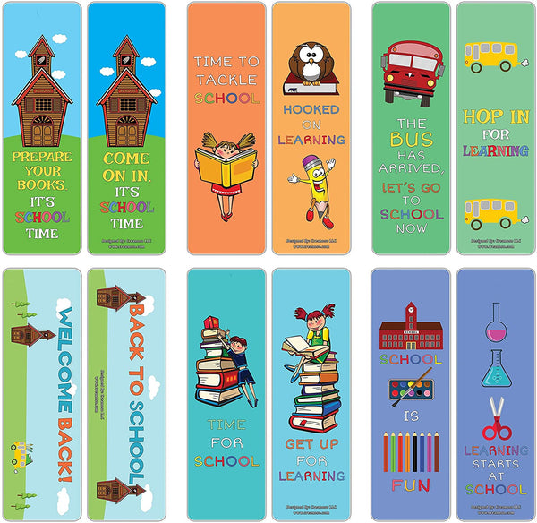 Creanoso Motivational Back to School Bookmarks (30-Pack) Ã¢â‚¬â€œ Encouraging Words Bookmarkers Bulk Set Ã¢â‚¬â€œ Premium Quality Book Clippers for Middle Schoolers