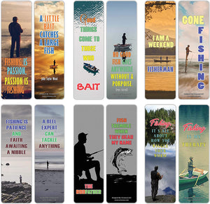 Creanoso Inspiring Sayings Fishing Hobby Bookmarks (60-Pack) ÃƒÂ¢Ã¢â€šÂ¬Ã¢â‚¬Å“ Giveaways Cards Bulk Set ÃƒÂ¢Ã¢â€šÂ¬Ã¢â‚¬Å“ Premium Gift for Fishermen, Men & Women ÃƒÂ¢Ã¢â€šÂ¬Ã¢â‚¬Å“ Sport Hobbyist Giveaway Ideas ÃƒÂ¢Ã¢â€šÂ¬Ã¢â‚¬Å“ Book Reading Incentives