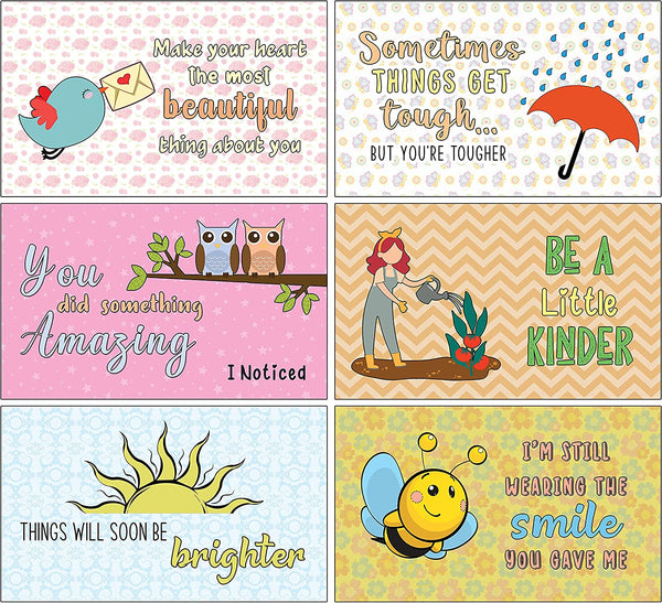 Creanoso Motivational Everyday Lunch Box Notes (30 cards x 1 set) - Fun and Inspiring Lunch Box Flashcards