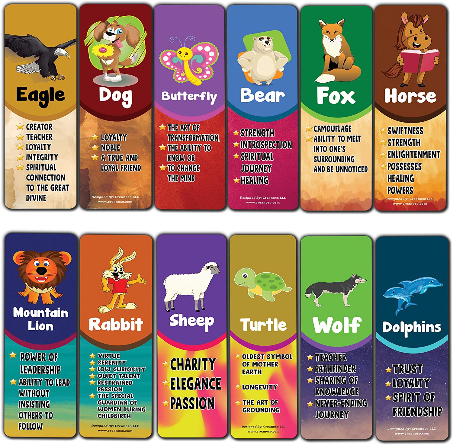 Animals and their Representations Bookmarks (5-Sets X 6 Cards)