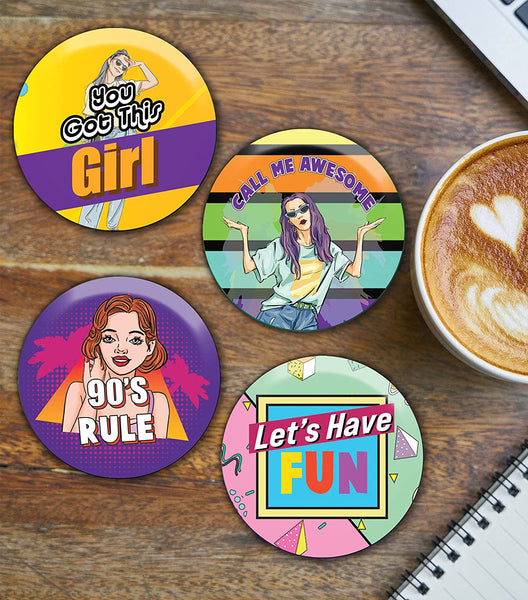 90's Girls Pinback Buttons