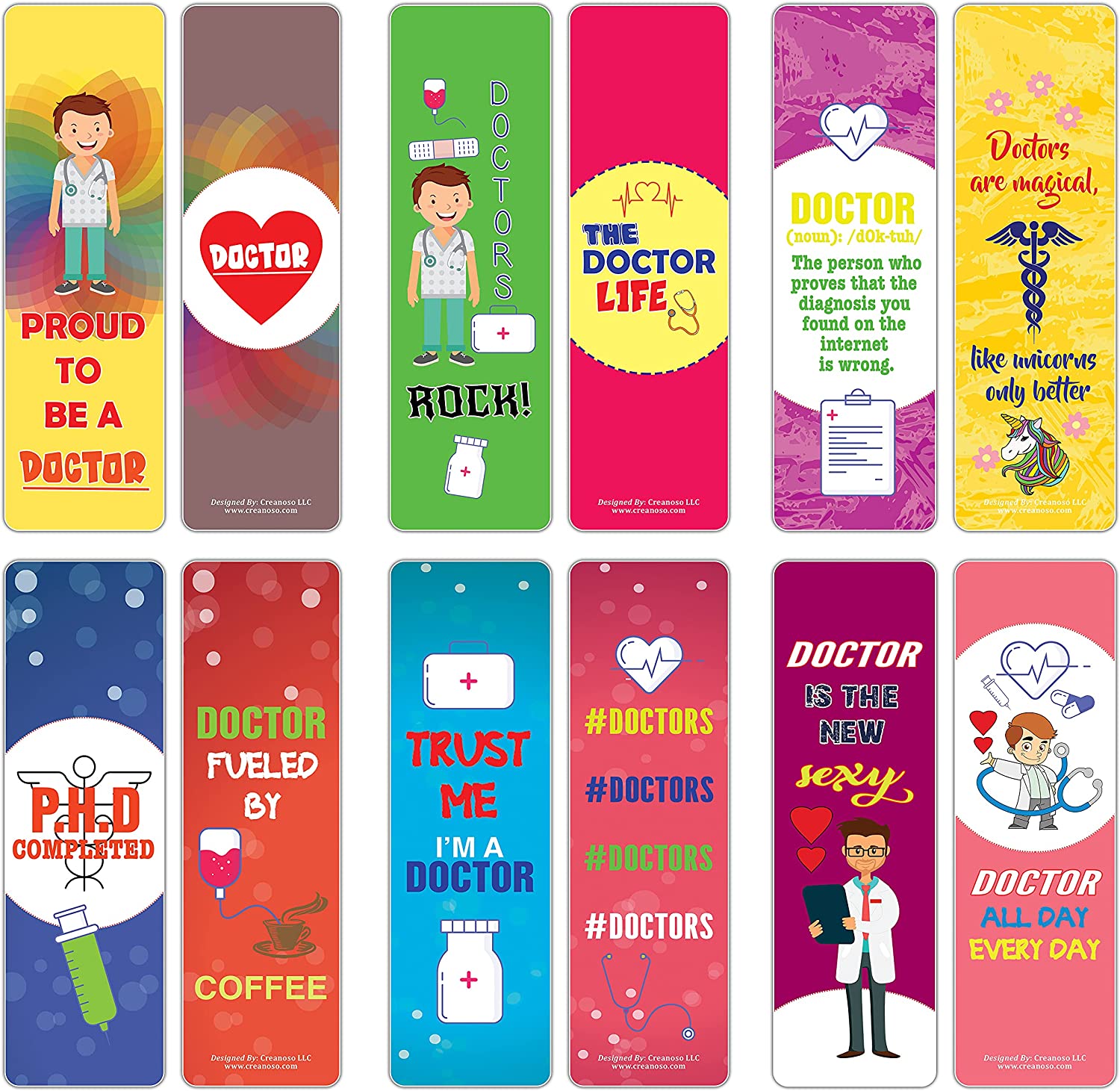 I am a Doctor Bookmarks (5-Sets X 6 Cards)
