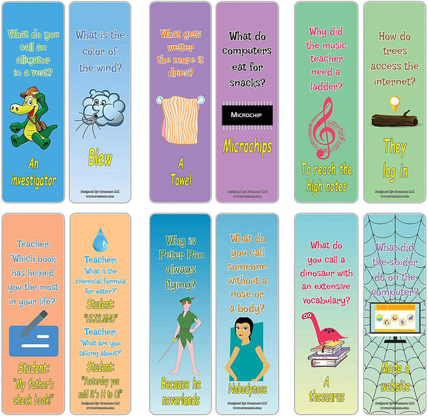 Creanoso Hilariously Silly and Funny Jokes Series 5 Bookmarks Cards (30-Pack) - Party Favors Teacher Classroom Reading Rewards and Incentive Gifts for Boys & Girls Ã¢â‚¬â€œ Party Supplies Ã¢â‚¬â€œ Art Decal