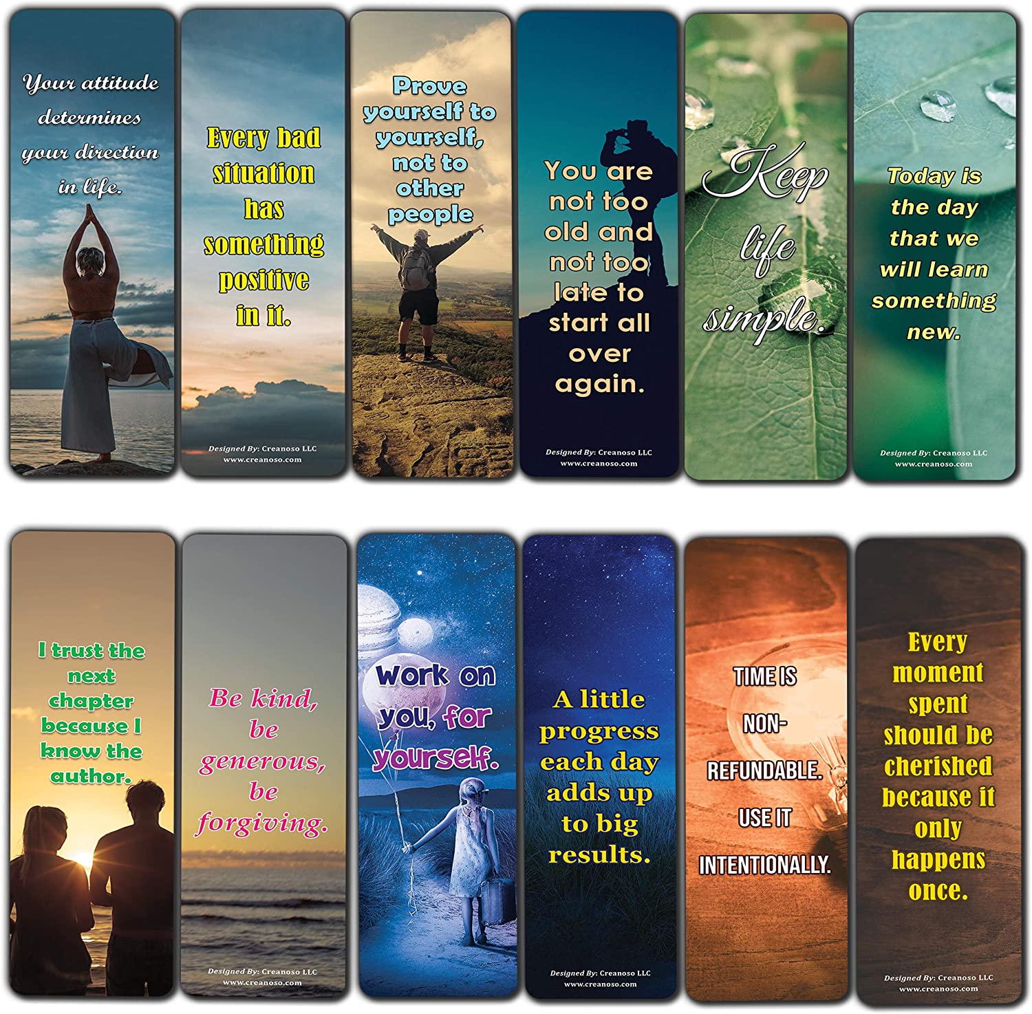 Motivational Quotes Bookmarks Series 3 (60 Pack)