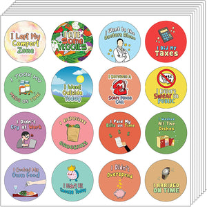 Creanoso Cute Adulting Stickers (10-Sheet) - Assorted Designs for Children - Classroom Reward Incentives for Students - Stocking Stuffers Party Favors & Giveaways for Teens & Adults