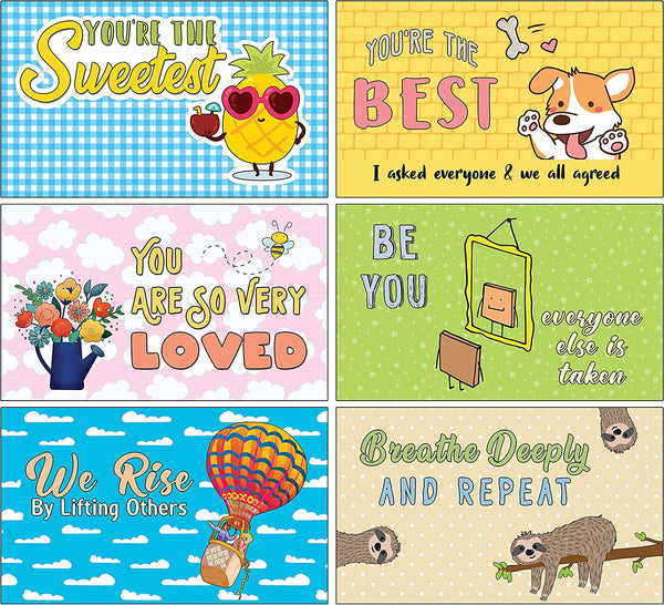 Creanoso Motivational Everyday Lunch Box Notes (30 cards x 1 set) - Fun and Inspiring Lunch Box Flashcards