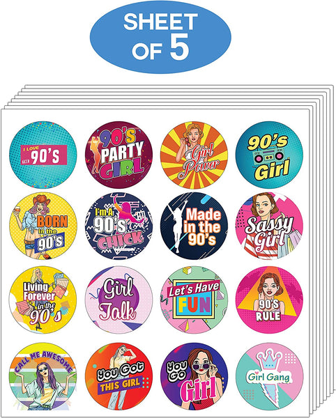90's Girls Stickers (5 Sets X 16 Designs)