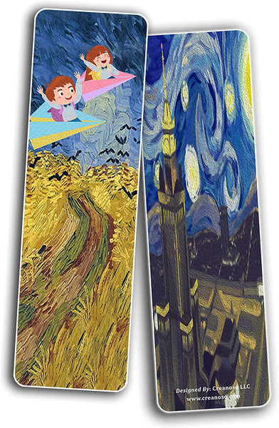 Funny Famous Paintings Bookmarks Cards (5-Sets X 6 Cards)