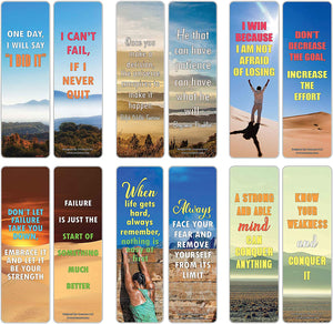 Creanoso Strong Determination Life Quotes Sayings Bookmark Cards (30-Pack) Ã¢â‚¬â€œ Premium Gifts Bookmarks for Bookworm Ã¢â‚¬â€œ Stocking Stuffers for Men & Women, Teens, Adults