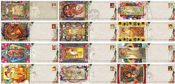 Creanoso Inspiring Alphonse Mucha Art Nouveau Postcards (36-Pack) â€“ Motivational Art Drawing Travel Cards Stocking Stuffers Gifts for Art Lovers, Artists, Men, Women, Teens â€“ Stocking Stuffers Pack