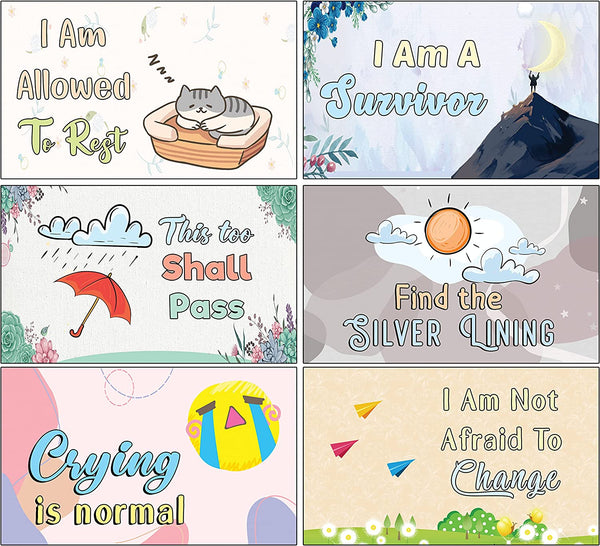 Self Care and Self Affirmation Writable Message Card / Lunch Box Cards (1 Set X 30 Designs)
