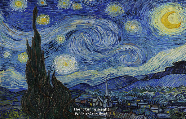 Vincent Van Gogh Starry Night Famous Paintings Postcards ((12-Pack))
