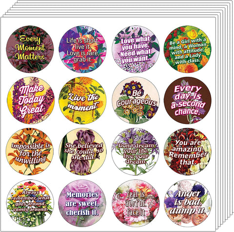 Creanoso Beautiful Floral Stickers (10-Sheet) â€“ Sticker Card Giveaways for Kids â€“ Awesome Stocking Stuffers Gifts for Boys & Girls â€“ Classroom Home Rewards Enticements