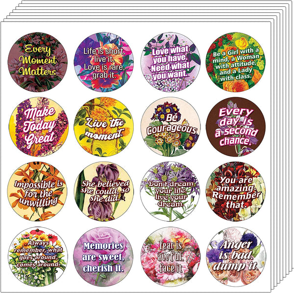 Creanoso Beautiful Floral Stickers (5-Sheet) â€“ Sticker Card Giveaways for Kids â€“ Awesome Stocking Stuffers Gifts for Boys & Girls â€“ Classroom Home Rewards Enticements