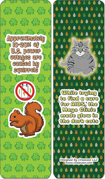 Creanoso Funny Facts Bookmarks - Series 2 - Stocking Stuffers Premium Quality Gift Ideas - DIY Kit
