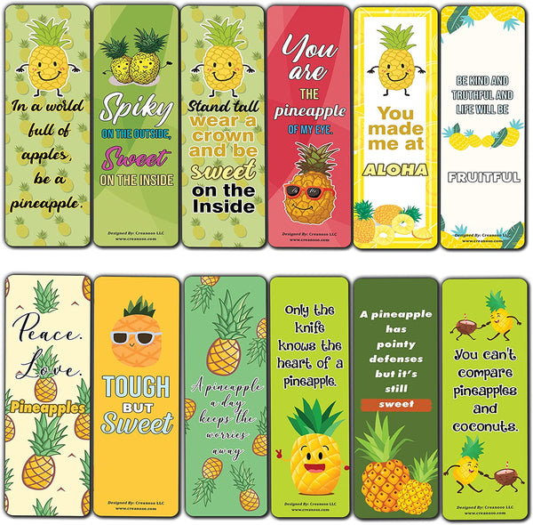 Pineapple Bookmarks (5-Sets X 6 Cards)