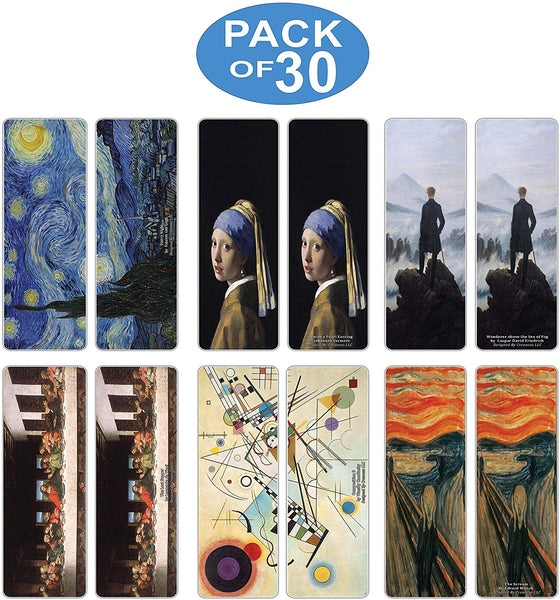 Creanoso Famous Classic Arts Series 2 Bookmarks ÃƒÂ¢Ã¢â€šÂ¬Ã¢â‚¬Å“ Essential Art Paintings Collection Pack