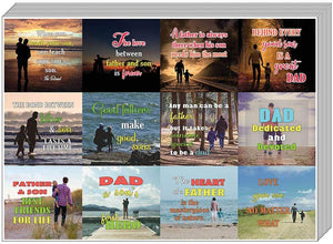 Creanoso Father and Son Sayings Quote Stickers Ã¢â‚¬â€œ Inspirational Father & Son Gifts