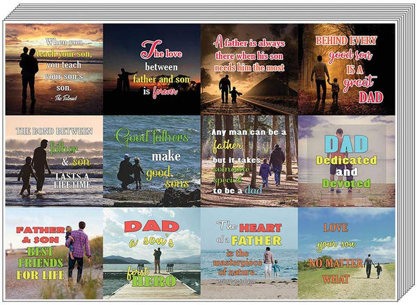 Creanoso Father and Son Sayings Quote Stickers Ã¢â‚¬â€œ Inspirational Father & Son Gifts