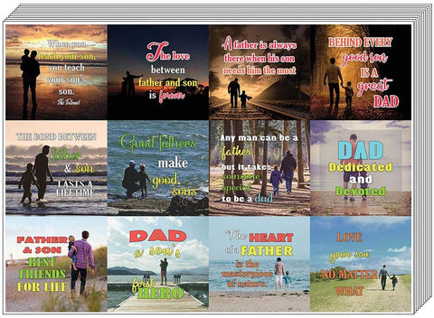 Creanoso Father and Son Sayings Quote Stickers Ã¢â‚¬â€œ Inspirational Father & Son Gifts