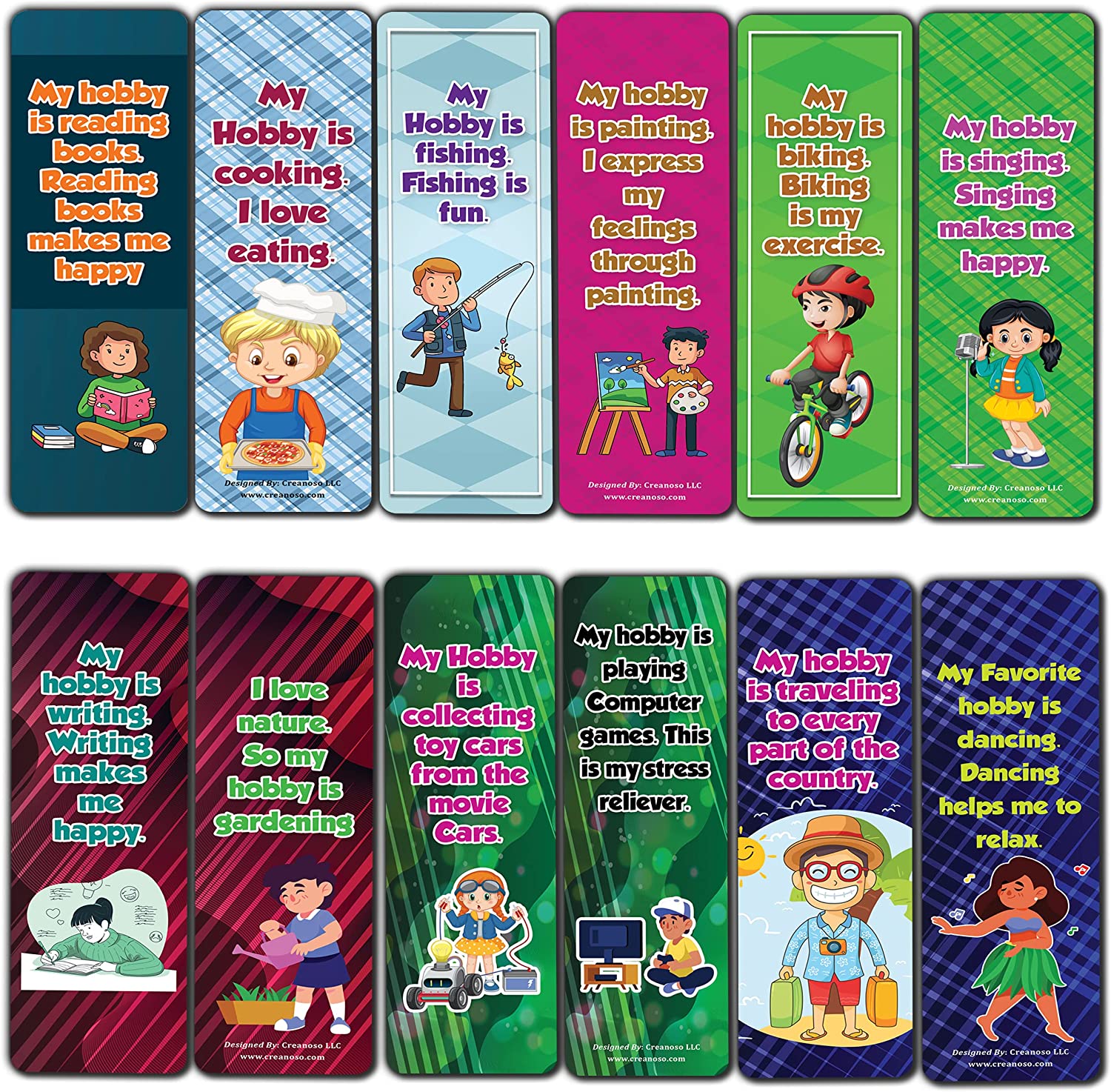 My Hobbies Bookmarks (10-Sets X 6 Cards)