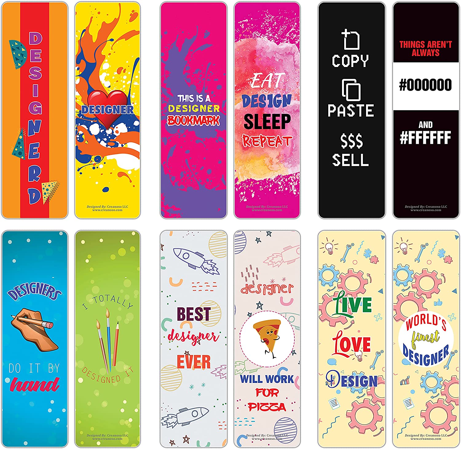 I am a Designer Bookmarks (2-Sets X 6 Cards)