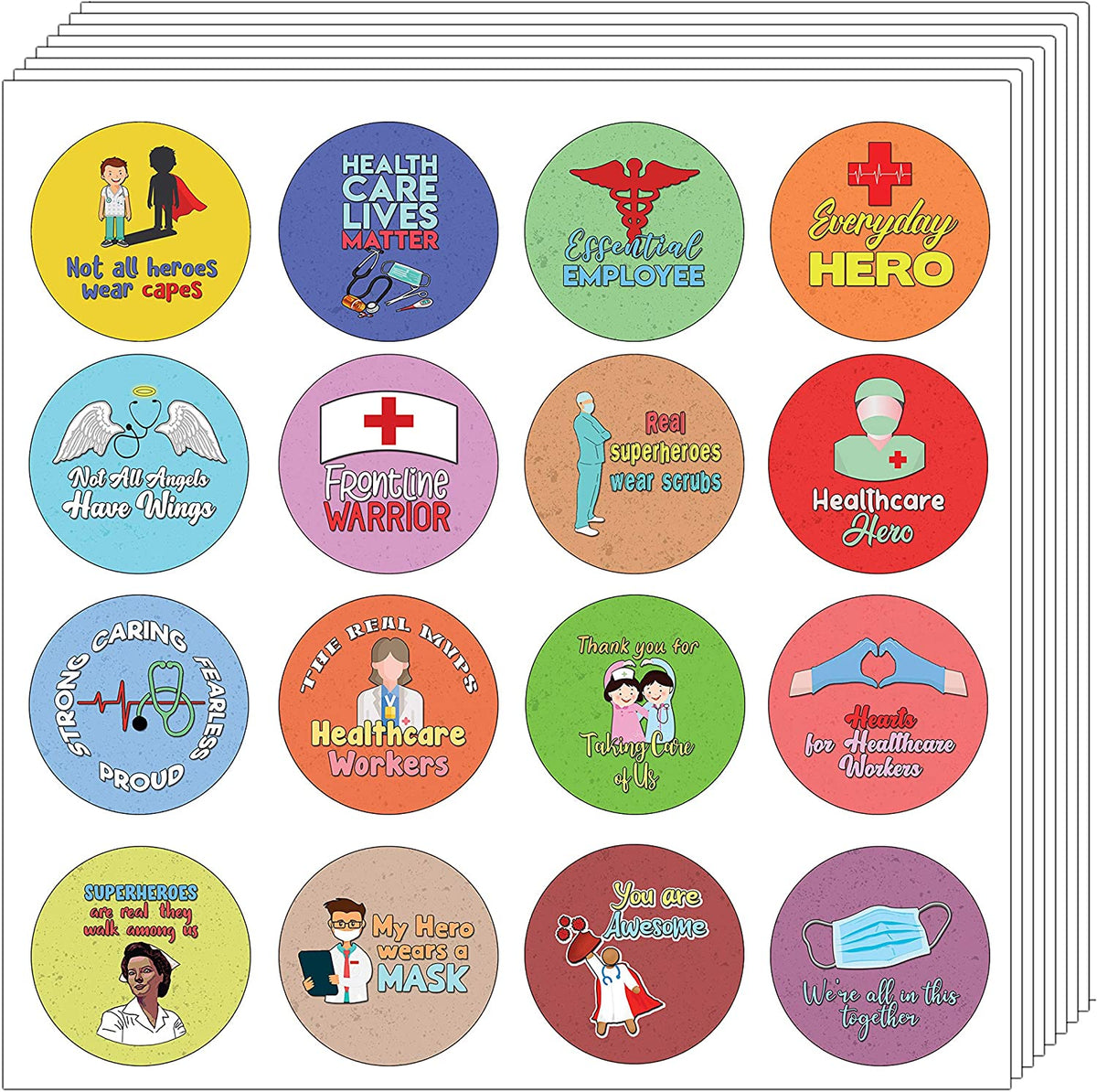Creanoso Health Care Heroes Appreciation Stickers (10-Sheet) - Reward