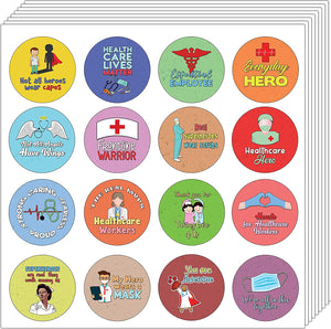 Creanoso Health Care Heroes Appreciation Stickers (20-Sheet) - Premium Quality Gift Ideas for Children, Teens, & Adults for All Occasions - Stocking Stuffers Party Favor & Giveaways