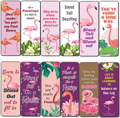 All About Flamingo Bookmarks (10-Sets X 6 Cards)