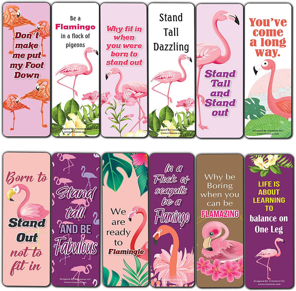 All About Flamingo Bookmarks (5-Sets X 6 Cards)