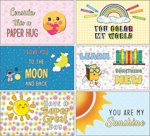 Creanoso Motivational Everyday Lunch Box Notes (30 cards x 1 set) - Fun and Inspiring Lunch Box Flashcards