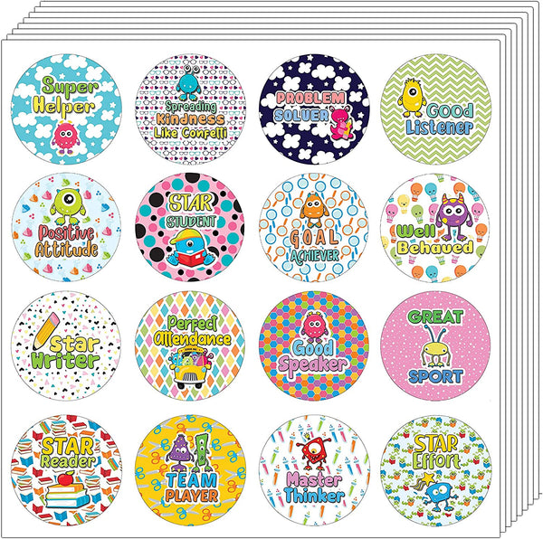 Creanoso Colorful Motivational Positive Encouragement Stickers (20-Sheet) - Premium Quality Gift Ideas for Children, Teens, & Adults for All Occasions - Stocking Stuffers Party Favor & Giveaways