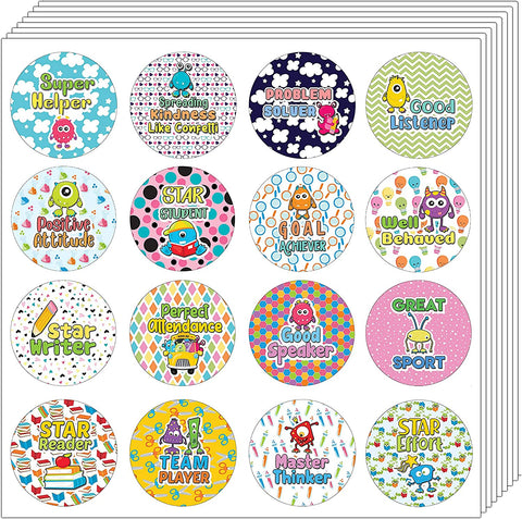 Creanoso Celebrate Learning Stickers (10-Sheet) - Assorted Designs for Children - Classroom Reward Incentives for Students - Stocking Stuffers Party Favors & Giveaways for Teens & Adults