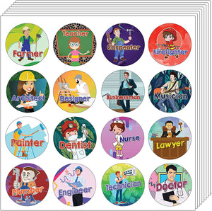Jobs Stickers (10 Sets X 16 Designs)