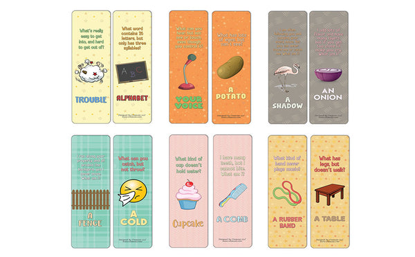Creanoso Fun Riddle Bookmarks for Kids Series3 (30-Pack) - Classroom Reward Incentives for Students and Children - Stocking Stuffers Party Favors & Giveaways for Teens & Adults