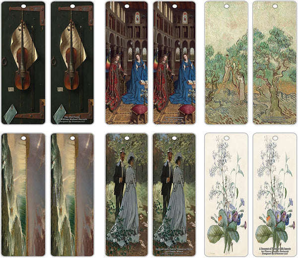 Creanoso Famous Classic Art Series 3 Bookmarks (60-Pack) ÃƒÂ¢Ã¢â€šÂ¬Ã¢â‚¬Å“ Famous Artists Classical Collection Pack ÃƒÂ¢Ã¢â€šÂ¬Ã¢â‚¬Å“ Great Stocking Stuffers Gift for Men, Women, Teens, Artists, Paint Lovers, Painters
