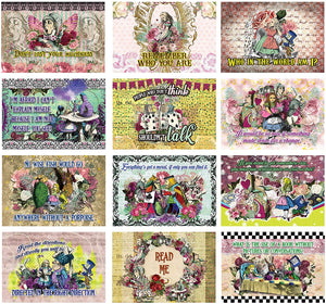 Alice in Wonderland Postcards Series 3 (60-Pack)Assorted Card Stock Bulk Set â€“ Premium Quality Greeting Cards â€“ Stocking Stuffers Gift for Kiids