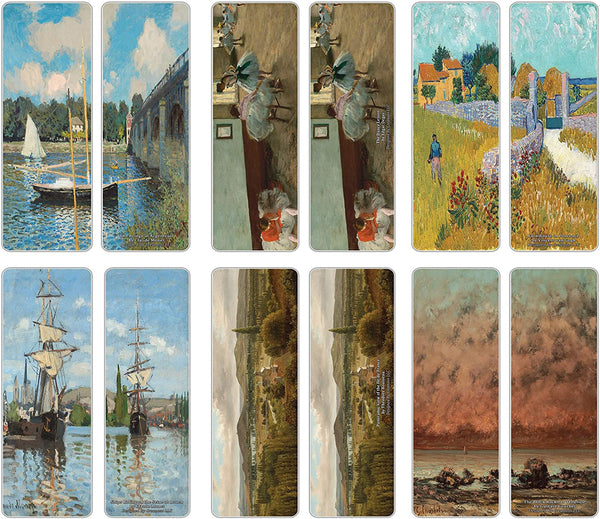 Creanoso Classical Artistic Famous Arts Series 4 Bookmarks (30-Pack) Ã¢â‚¬â€œ Inspiring Illustrations for Painters, Artists Ã¢â‚¬â€œ Great Art Reading Collection Pack for Men, Women, Teens, Adults