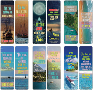 Creanoso Travelers Sayings Bookmarks Ã¢â‚¬â€œ Travel by Sea (30-Pack) Ã¢â‚¬â€œ Cool Sea Adventures Giveaways for Travelers, Adventurers, Explorers, Adult Men & Women Ã¢â‚¬â€œ Employee Incentive Rewards Ã¢â‚¬â€œ Page Clip