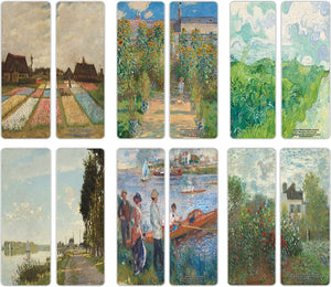 Creanoso Famous Classic Art Series 5 Bookmarks (30-Pack) Ã¢â‚¬â€œ Van Gogh, Claude Monet, Auguste Renoir Ã¢â‚¬â€œ Inspiring Classical Art Set Ã¢â‚¬â€œ Great Bookmarker Collection for Men, Women, Teens, Artists