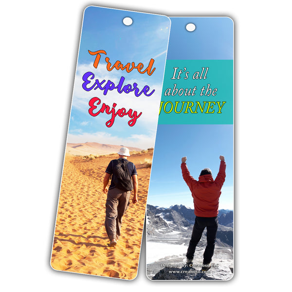 Creanoso Adventure Wanderlust Travel Bookmarks (12-Pack) ÃƒÆ’Ã‚Â¢ÃƒÂ¢Ã¢â‚¬Å¡Ã‚Â¬ÃƒÂ¢Ã¢â€šÂ¬Ã…â€œ Great Stocking Stuffers Gift Ideas