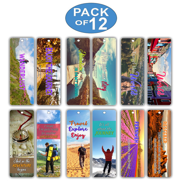 Creanoso Adventure Wanderlust Travel Bookmarks (12-Pack) ÃƒÆ’Ã‚Â¢ÃƒÂ¢Ã¢â‚¬Å¡Ã‚Â¬ÃƒÂ¢Ã¢â€šÂ¬Ã…â€œ Great Stocking Stuffers Gift Ideas