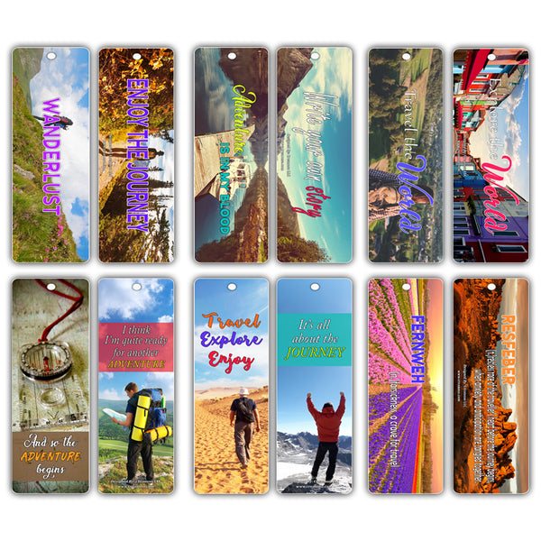 Creanoso Adventure Wanderlust Travel Bookmarks (12-Pack) ÃƒÆ’Ã‚Â¢ÃƒÂ¢Ã¢â‚¬Å¡Ã‚Â¬ÃƒÂ¢Ã¢â€šÂ¬Ã…â€œ Great Stocking Stuffers Gift Ideas