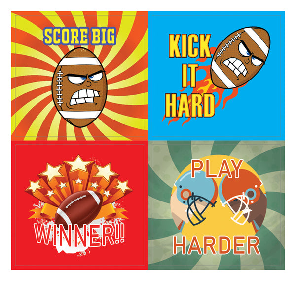 Creanoso Sports Motivational (American Football Series) Stickers - 10 Sheets - Assorted Collection
