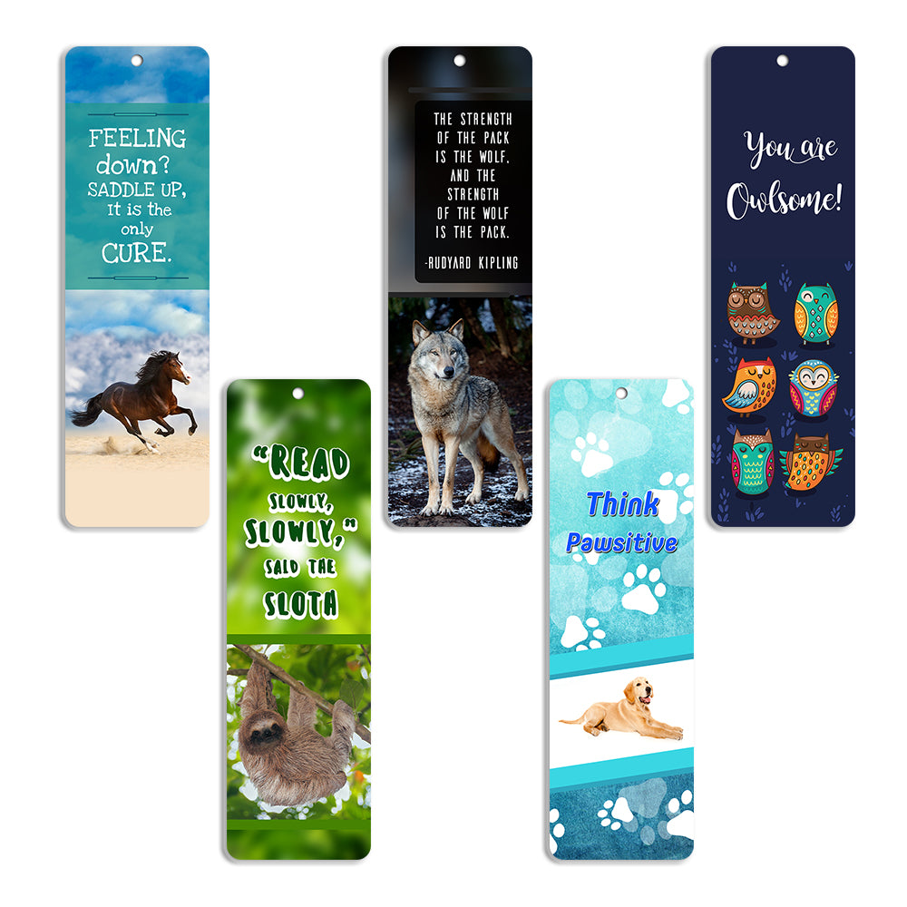 Creanoso Animal Bookmarks - Bookmarkers for Men Women Boys Girls Teens Kids - Reading Collection