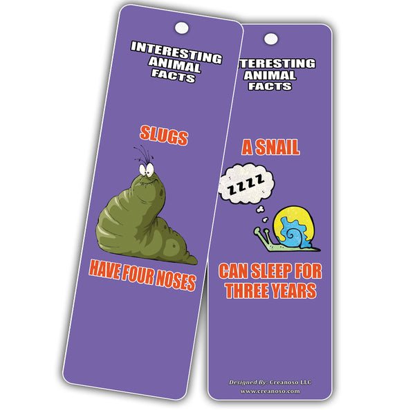 Creanoso Reading Learning Animal Facts Series 1 Bookmark Cards (60-Pack) ÃƒÆ’Ã‚Â¢ÃƒÂ¢Ã¢â‚¬Å¡Ã‚Â¬ÃƒÂ¢Ã¢â€šÂ¬Ã…â€œ Premium Assorted Set