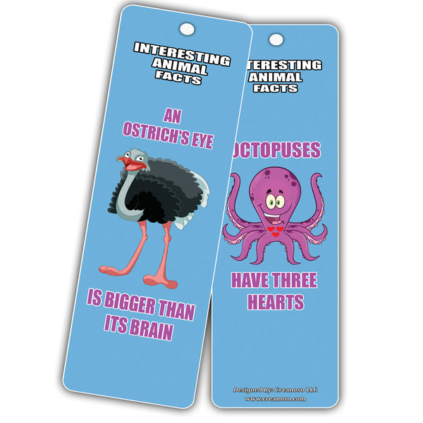Creanoso Reading Learning Animal Facts Series 1 Bookmark Cards (60-Pack) ÃƒÆ’Ã‚Â¢ÃƒÂ¢Ã¢â‚¬Å¡Ã‚Â¬ÃƒÂ¢Ã¢â€šÂ¬Ã…â€œ Premium Assorted Set
