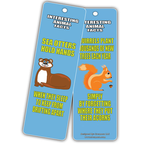 Creanoso Facts About Animals Series 2 Bookmarks (30-Pack) ÃƒÆ’Ã‚Â¢ÃƒÂ¢Ã¢â‚¬Å¡Ã‚Â¬ÃƒÂ¢Ã¢â€šÂ¬Ã…â€œ Great Collection Pack for Boys, Girls